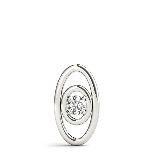 White Gold 0.1CT Lab Diamond Solitaire Pendant