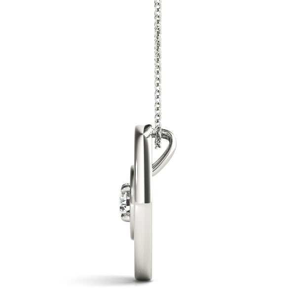 0.1CT Lab Diamond 14K White Gold Pendant