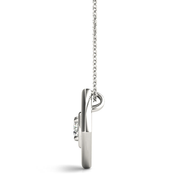 White Platinum 0.35ct Lab Diamond Pendant