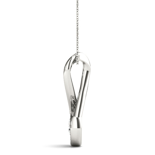 18K White Gold Lab Diamond Pendant