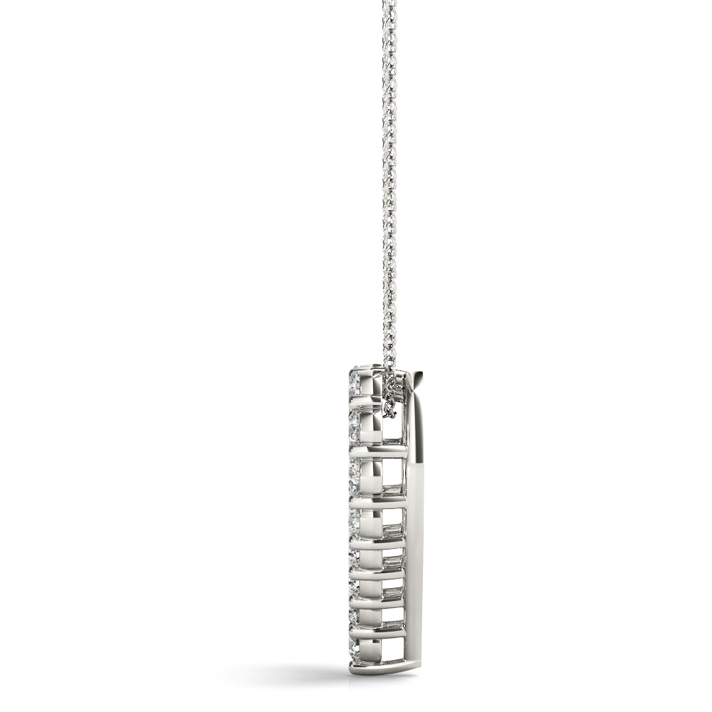 White Gold Lab Diamond Heart Pendant