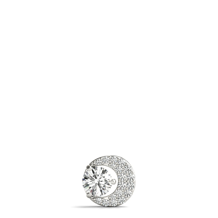 White Platinum Multi-Diamond Round Pendant