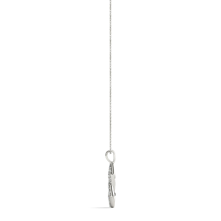 18K White Gold Diamond Star of David Pendant