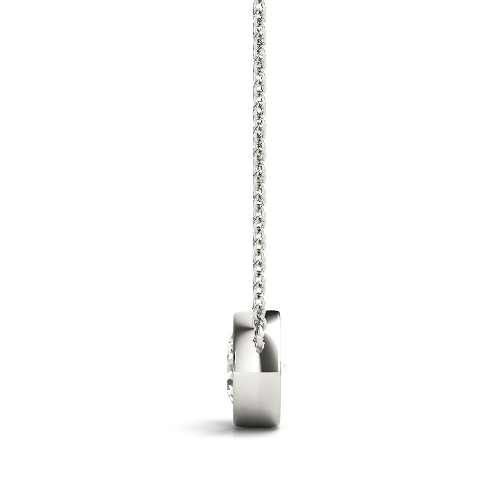1.0 CT Lab Diamond Platinum Solitaire Pendant