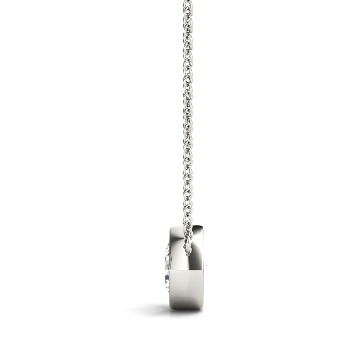 1 CT Lab Diamond 14K White Gold Pendant