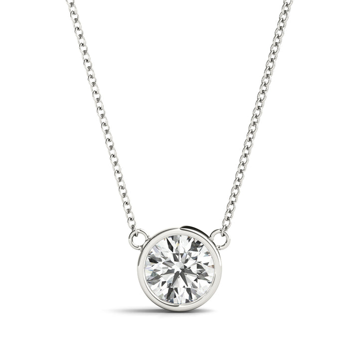 1.0 CT Lab Diamond Platinum Solitaire Pendant