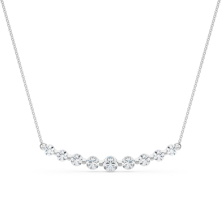 White Platinum Round Diamond Pendant