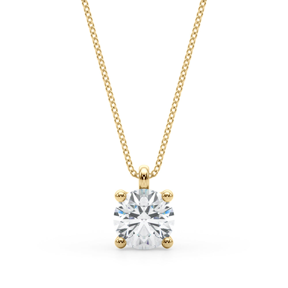 1 ct tw Lab Diamond Round Solitaire Pendant