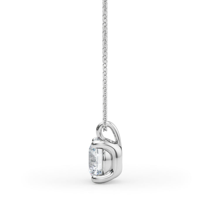 1 CT Lab Diamond Platinum Solitaire Pendant