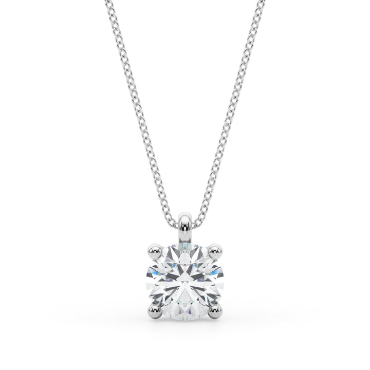 1 CT Lab Diamond Platinum Solitaire Pendant
