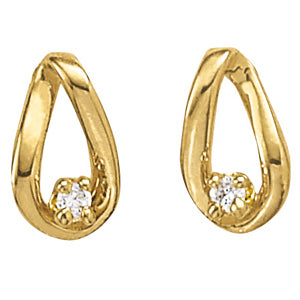 18K White Gold Lab Diamond Stud Earring
