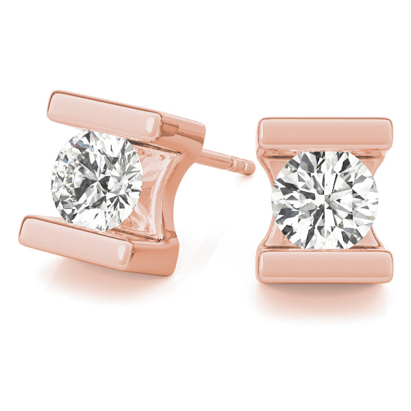 EARRINGS SINGLE STONE Complete per pair.