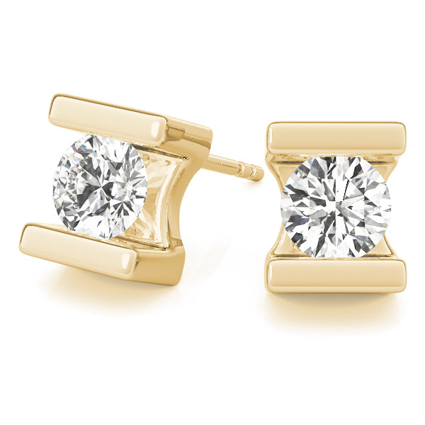 EARRINGS SINGLE STONE Complete per pair.