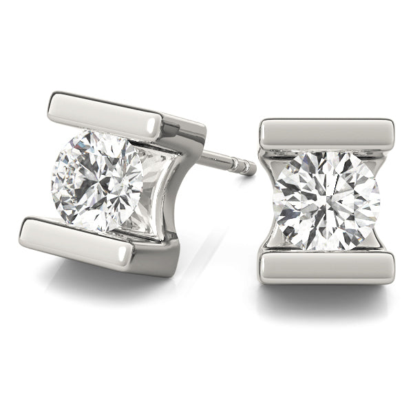 14K White Gold 0.5CT Lab Diamond Earrings