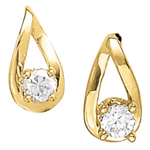 White 18K Gold 0.25ct Diamond Stud Earrings