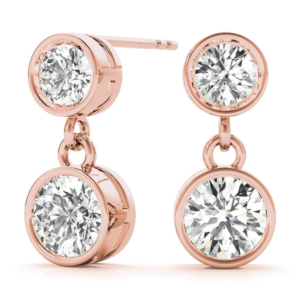 EARRINGS SINGLE STONE Complete per pair.