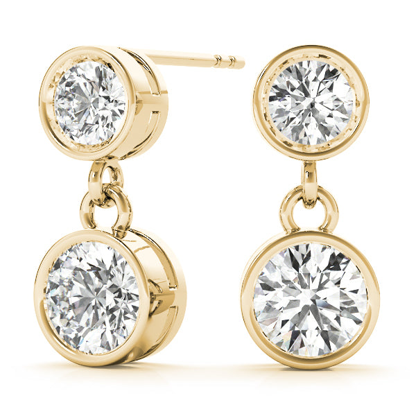 EARRINGS SINGLE STONE Complete per pair.