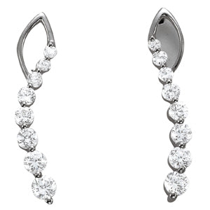 Platinum Lab Diamond Journey Earring Pair
