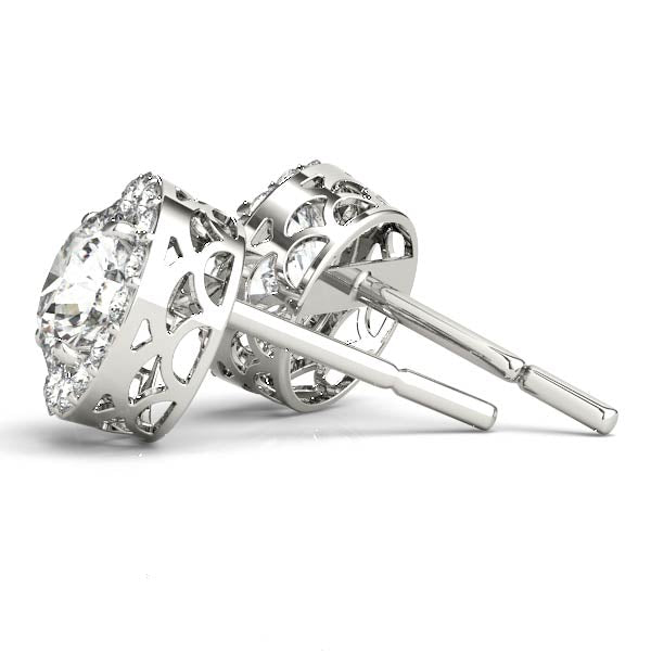 1 3/8 ct tw Lab Diamond Earrings Halo