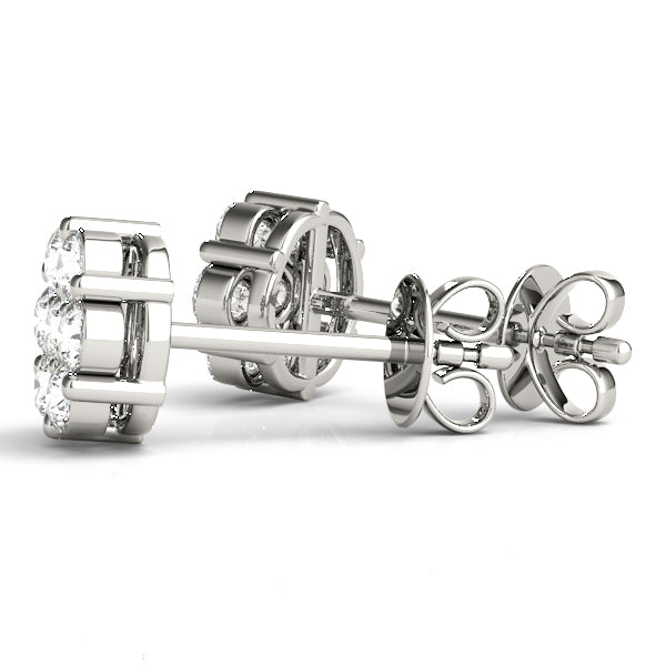 1/2 ct tw Lab Diamond Earrings Cluster