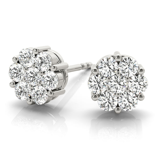 1/4 ct tw Lab Diamond Earrings Cluster