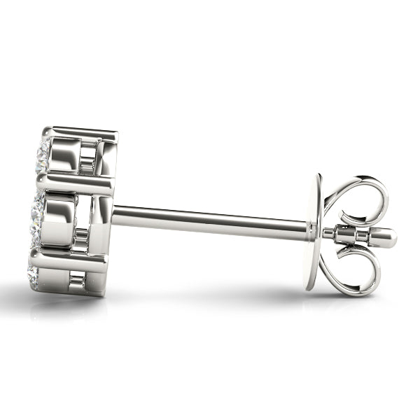 1/2 ct tw Lab Diamond Earrings Cluster
