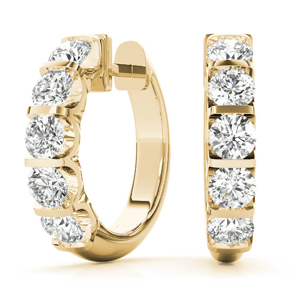 1 ct tw Lab Diamond Earrings Hoop Earrings Standard Hoops