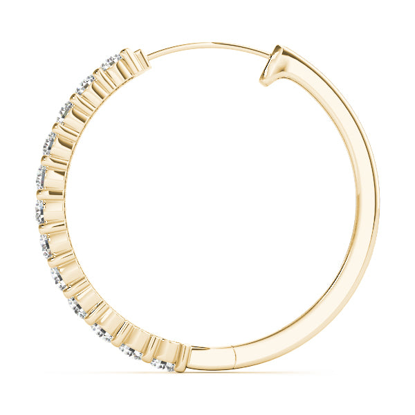 1/3 ct tw Lab Diamond Earrings Hoop Earrings Standard Hoops