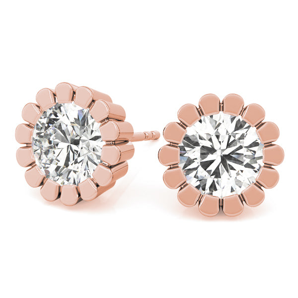 EARRINGS SINGLE STONE Complete per pair.