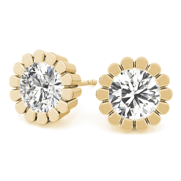 EARRINGS SINGLE STONE Complete per pair.