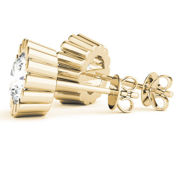 EARRINGS SINGLE STONE Complete per pair.
