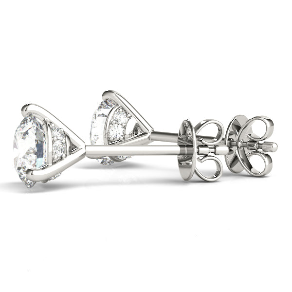 1/2 ct tw Lab Diamond Earrings Single Stone