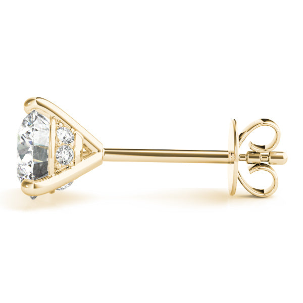EARRINGS SINGLE STONE Complete per pair.