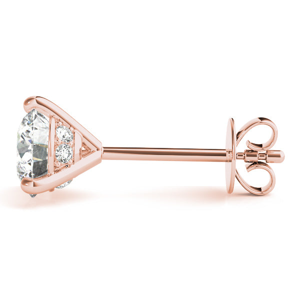 EARRINGS SINGLE STONE Complete per pair.