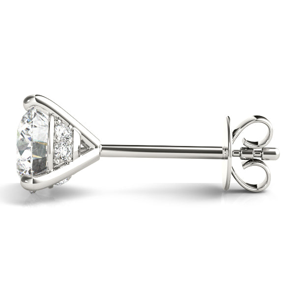 1/2 ct tw Lab Diamond Earrings Single Stone