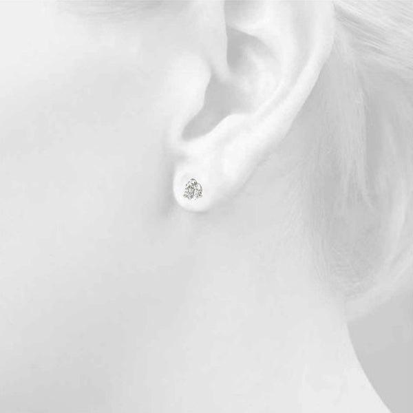 1/2 ct tw Lab Diamond Earrings Single Stone