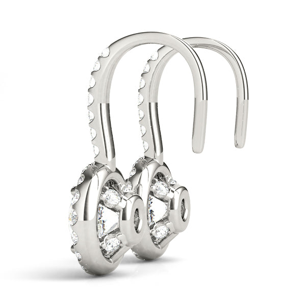1 1/5 ct tw Lab Diamond Earrings Halo