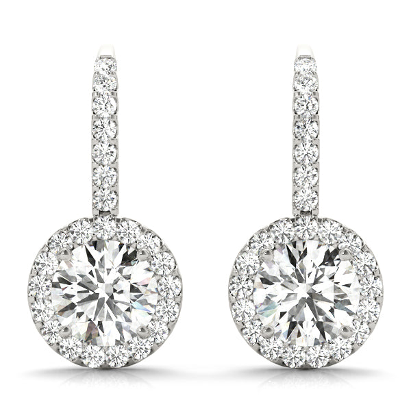 1 1/5 ct tw Lab Diamond Earrings Halo