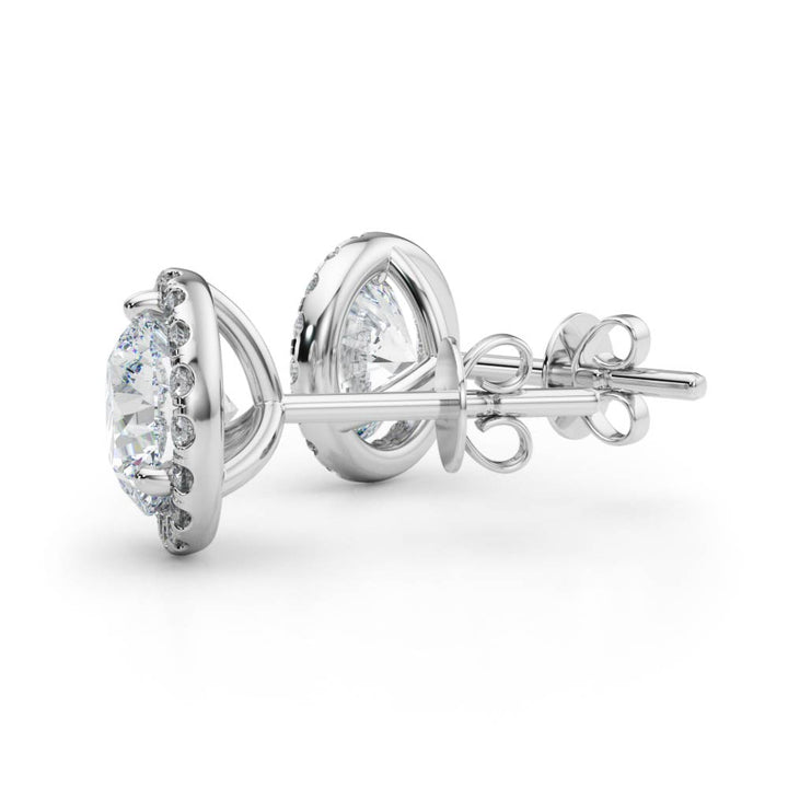 1 5/8 ct tw Lab Diamond Earrings Halo