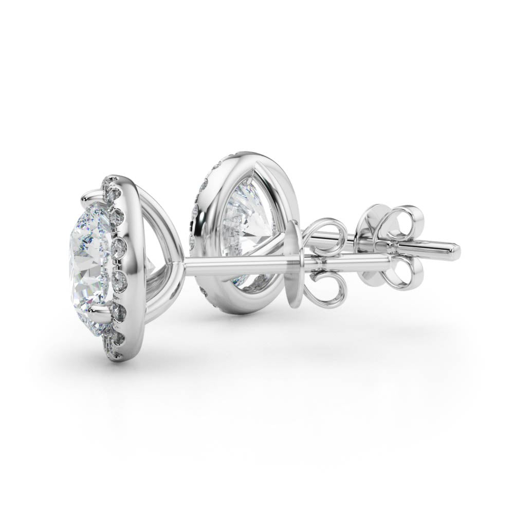 1 ct tw Lab Diamond Earrings Halo