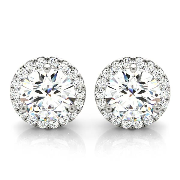 1 5/8 ct tw Lab Diamond Earrings Halo