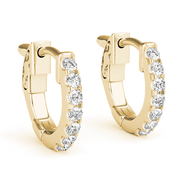 1/8 ct tw Lab Diamond .5 Inch 1 Row Hoop