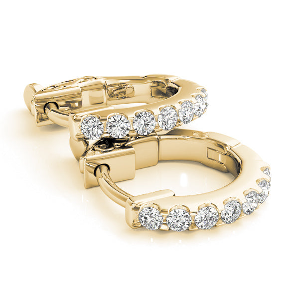 1/8 ct tw Lab Diamond .5 Inch 1 Row Hoop