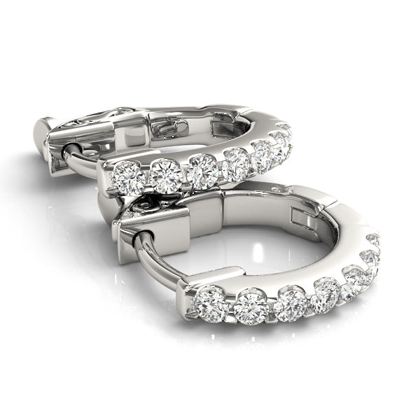 1/8 ct tw Lab Diamond .5 Inch 1 Row Hoop