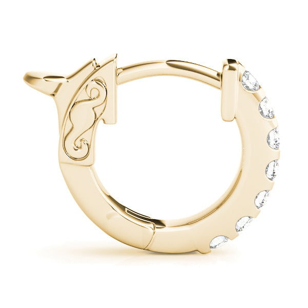 1/8 ct tw Lab Diamond .5 Inch 1 Row Hoop