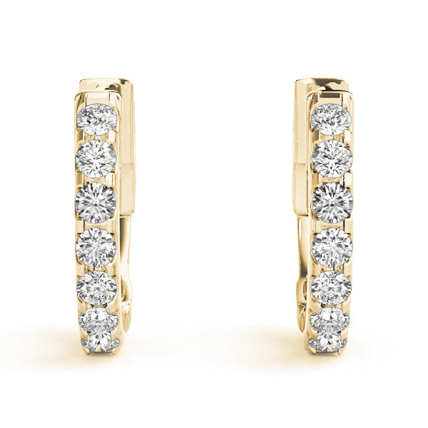 1/8 ct tw Lab Diamond .5 Inch 1 Row Hoop