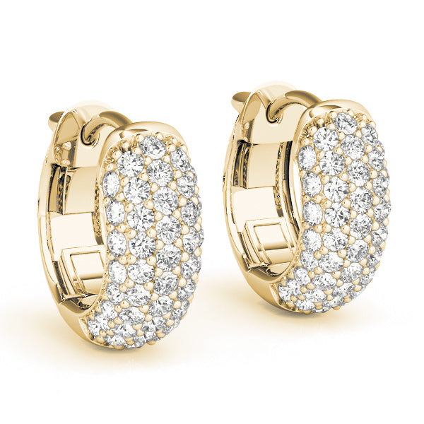 3/8 ct tw Lab Diamond .5 Inch 5 Row Pave Earrings
