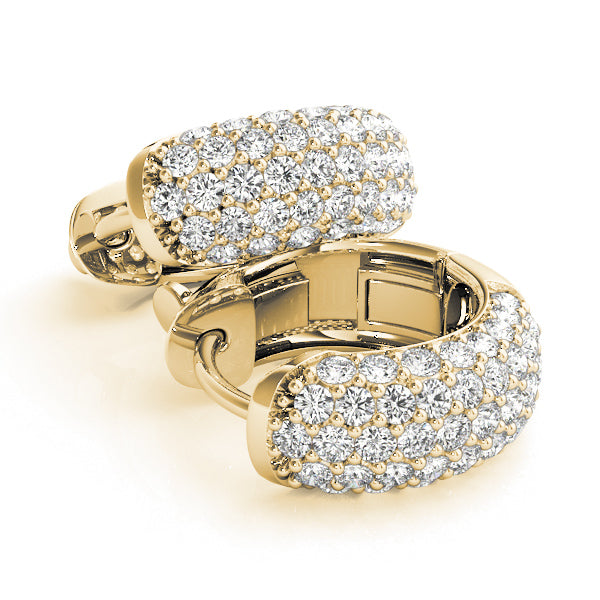 3/8 ct tw Lab Diamond .5 Inch 5 Row Pave Earrings