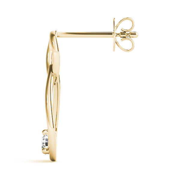 18K Yellow Gold Lab Diamond Stud Earrings