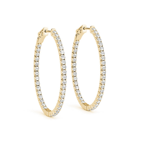 1.3 INCH 4 PRONG OVAL HOOP Complete per pair.